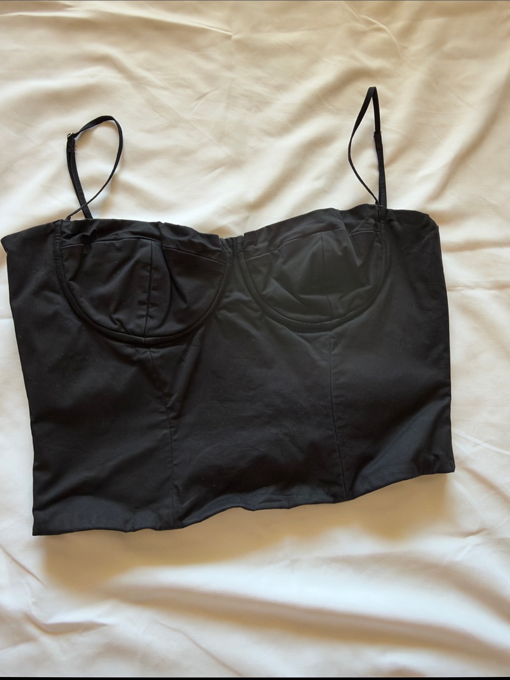 House of CB Black Bustier Crop Top